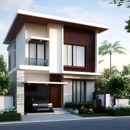 现代两层别墅外景设计