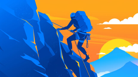 攀岩插画主题