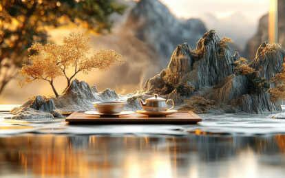 玉雕的茶海茶桌