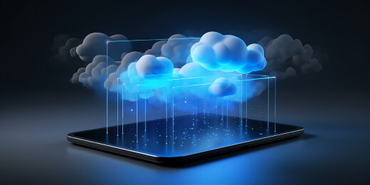 科技网络云盘主题三维场景