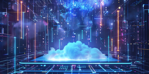 科技网络云盘主题三维场景