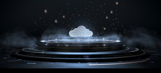 科技网络云盘主题三维场景