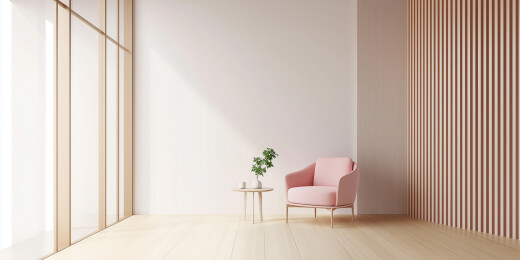 粉色单人沙发椅