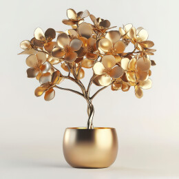 摇钱树黄金金币3D设计免扣元素