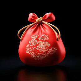 春节过年的红色福袋