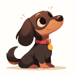 一只可爱的腊肠犬