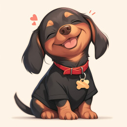 一只可爱的腊肠犬