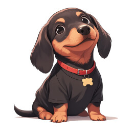 一只可爱的腊肠犬