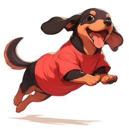 一只可爱的腊肠犬