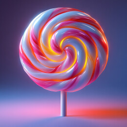 美味彩色的星球棒棒糖甜品背景插画