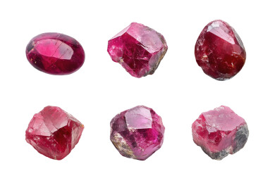 红宝石晶体矿物宝石天然原石碧玺素材