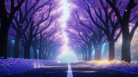 梦幻紫薇花道