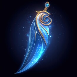梦幻蓝色羽翼宝剑