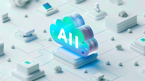 科技网络数据3D云盘图标元素