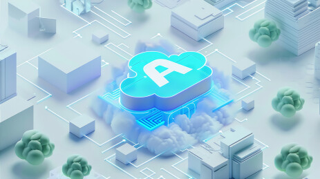 科技网络数据3D云盘图标元素