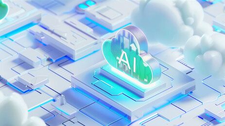 科技网络数据3D云盘图标元素