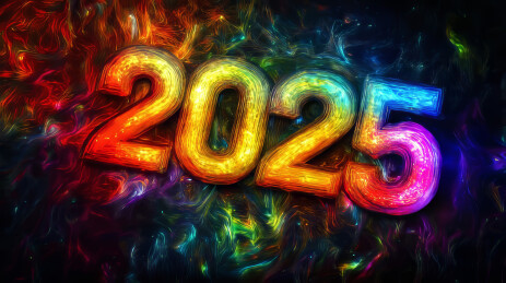 2025新年文字插图