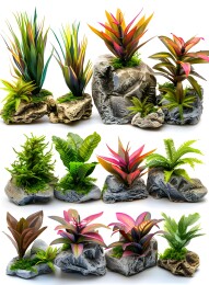 用于水族馆装饰的人造植物