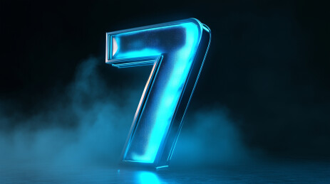 蓝色科技感数字