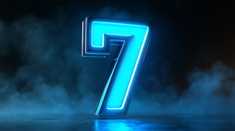 蓝色科技感数字