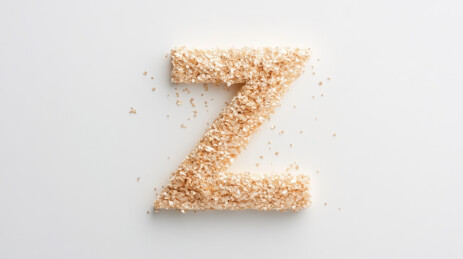 用谷物拼出的字母Z
