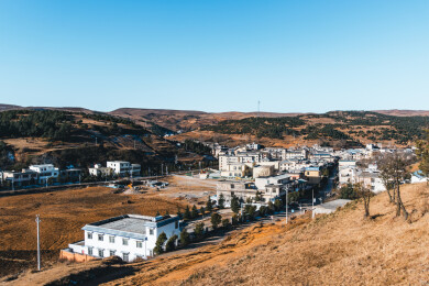 冬季的云南昭通大山包镇