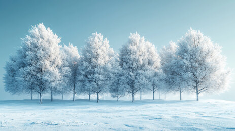 冬季梦幻白雪森林背景