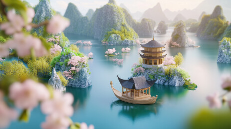 毛毡质感世外桃源