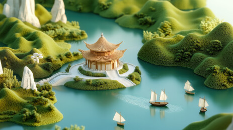 毛毡质感世外桃源