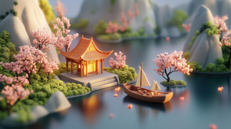 毛毡质感世外桃源
