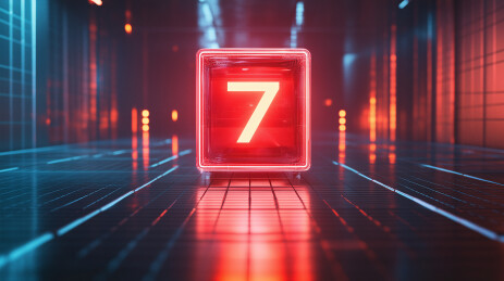 黑色科技方块数字7