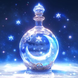 装星星和月亮的漂流瓶