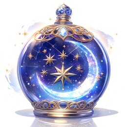 装星星和月亮的漂流瓶
