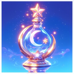装星星和月亮的漂流瓶