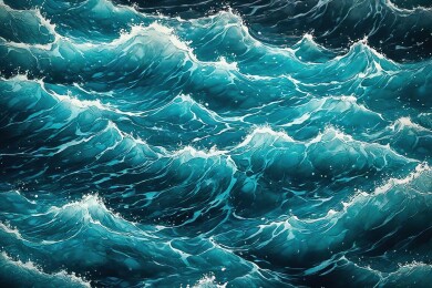 波涛汹涌的海浪主题