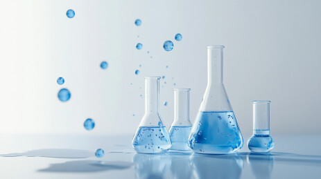 实验器具冷色调科学实验场景