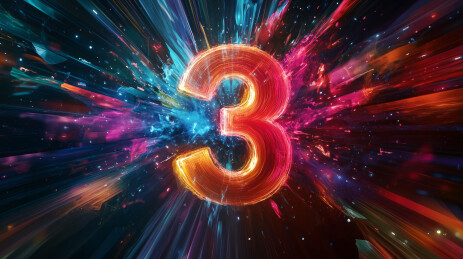 抽象的科技感数字3