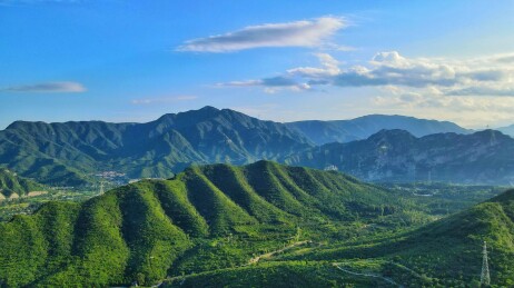 北京门头沟坡峰岭山区航拍