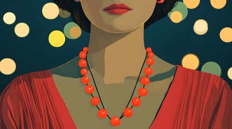 晚宴中闪耀的珠宝项链