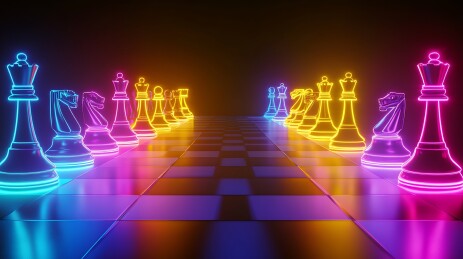 国际象棋对弈背景