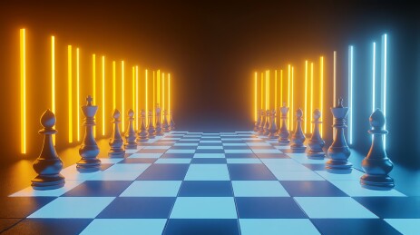 国际象棋对弈背景