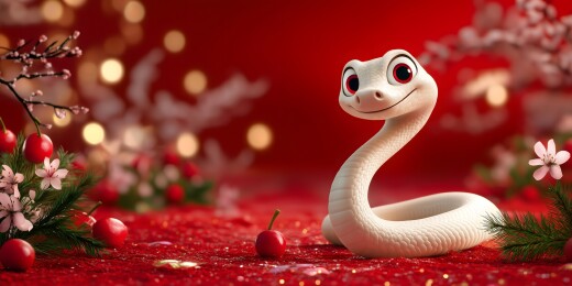 新年快乐,小白蛇！
