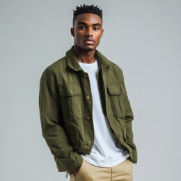 橄榄绿工装风尚