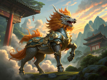 麒麟中式建筑原画