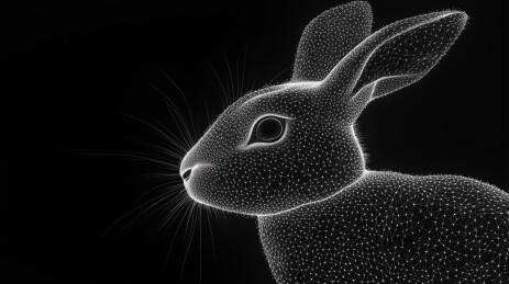兔子的侧面轮廓点阵图