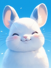 一只毛茸茸的卡通龙猫