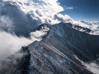 陕西宝鸡秦岭太白山景区云海