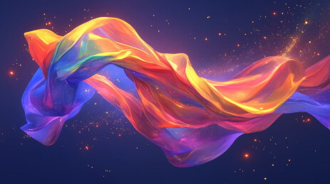 梦幻般色彩的飘逸
