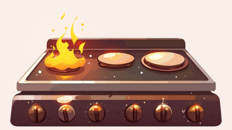 燃气灶着火事故