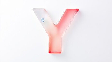 透明红色字母Y